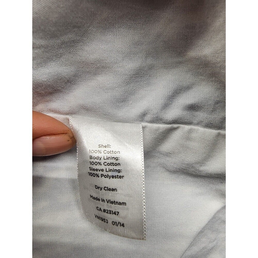 Talbots Petites 100% Cotton Paisley Blazer Preppy 14P - Picture 9 of 12